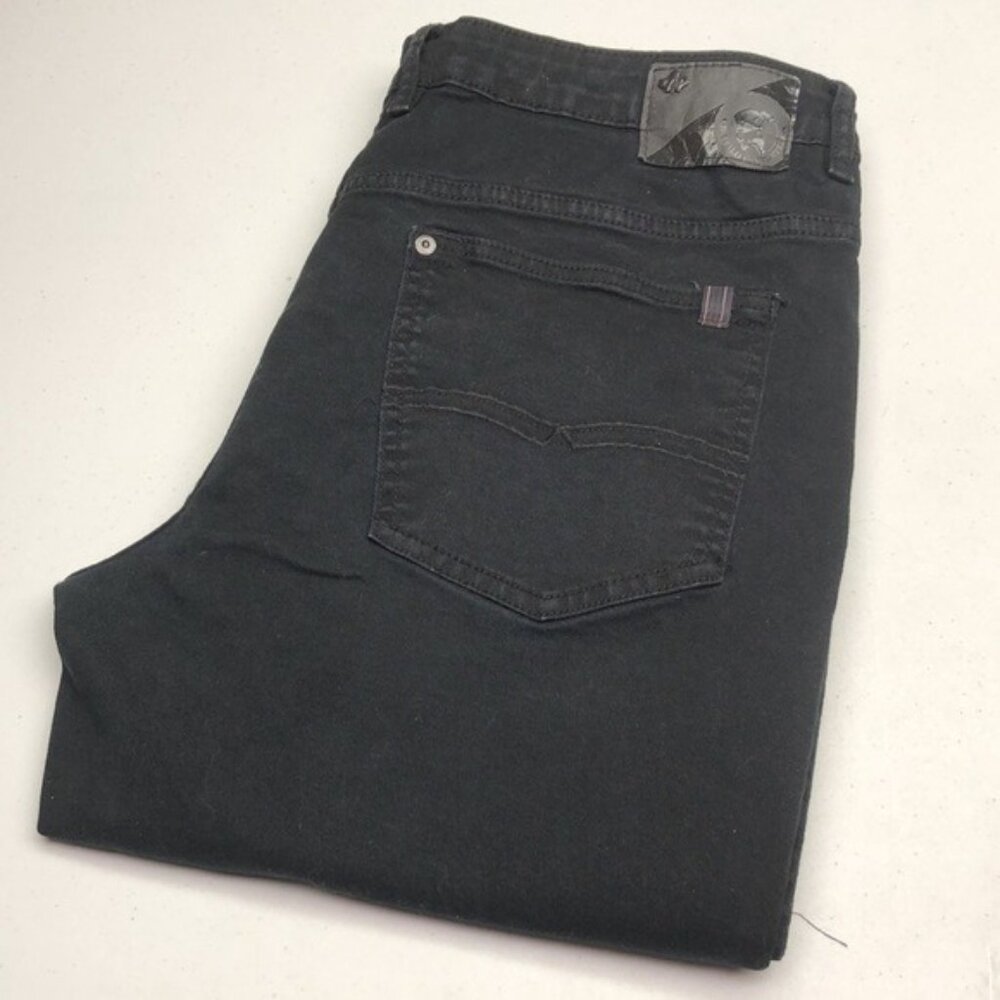 MENS DAVID BITTON BLACK SAM-X SLIM STRAIGHT STRETCH JEANS 38x30 ⭐️